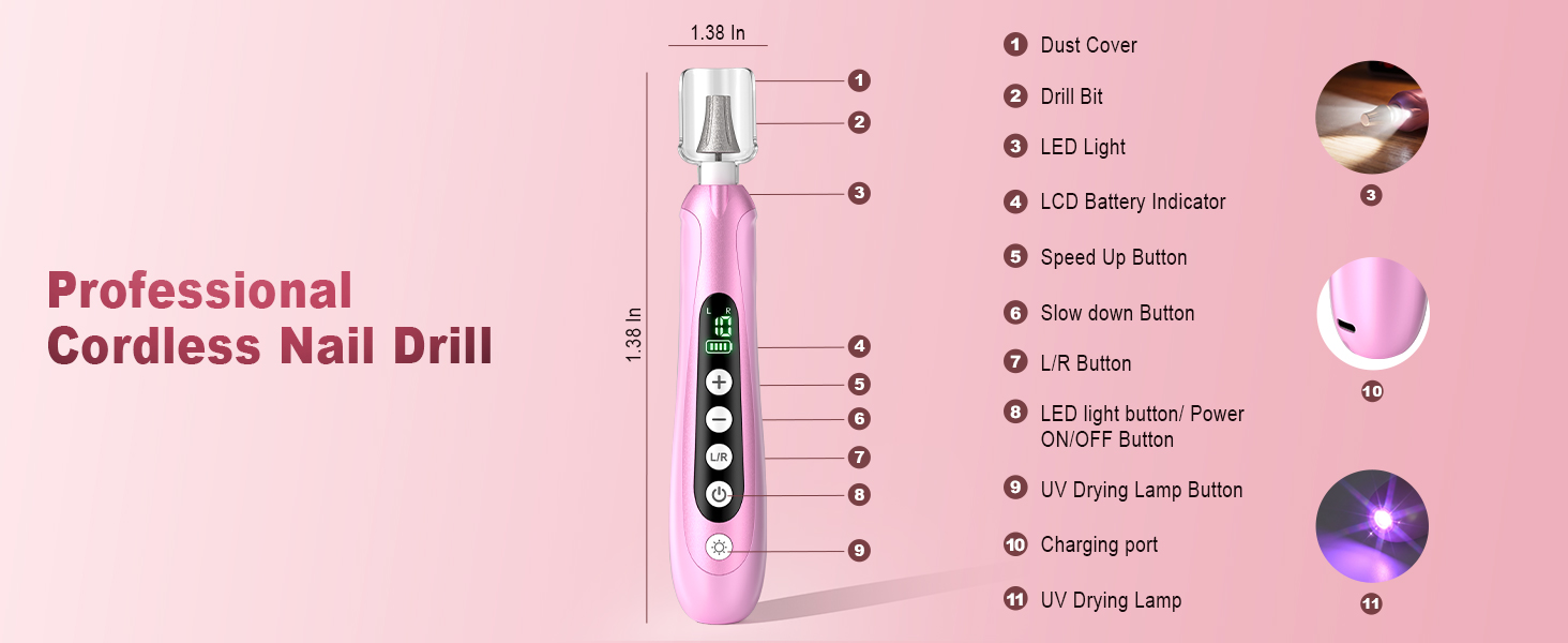Toenail Grinder for Manicure Pedicure
