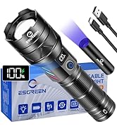 Rechargeable Flashlights 2000 High Lumens, Long Range 5000ft, Super Bright LED Flashlight USB C, ...