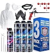 ixirpro Spray Foam Insulation Kit (3 PK Kit-26.46oz) Expanding Sealant, Closed Cell Spray Foam He...