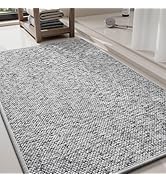 PADOOR Bath Mats for Bathroom, Thin Braided Bath Mats fits Under Door, No-Slip Rubber Bath Rugs, ...