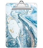 Rimilak Plastic Clipboards with Metal Clip, A4 Letter Size 9" x 12.5" Office Decorative Clipboard...