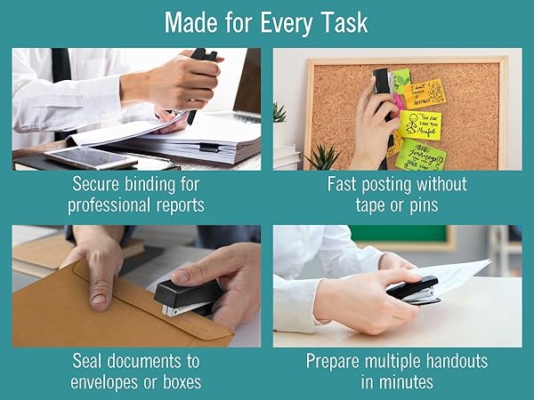 Organizing documents and papers with staples, Tacking, Booklet stapler