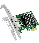 GLOTRENDS LE8202 2-port Gigabit PCIe Ethernet Network Card, 2 x RTL8111H Chip, 2 x RJ45 LAN Port,...