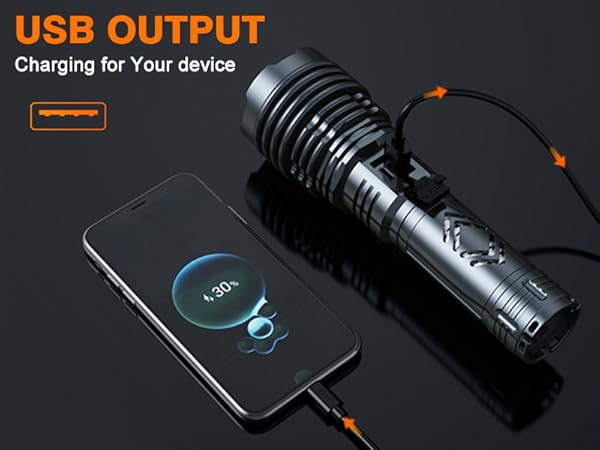 Rechargeable Flashlight With USB Output