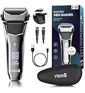 YIRISO Electric Shaver, Electric Razor Foil Shaver for Men Shaving, Rechargeable Razors with Bear...