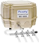 Pawfly 254 GPH Aquarium Air Pump Adjustable Quiet Oxygen Aerator Pump with Multi-Port Air Flow Co...