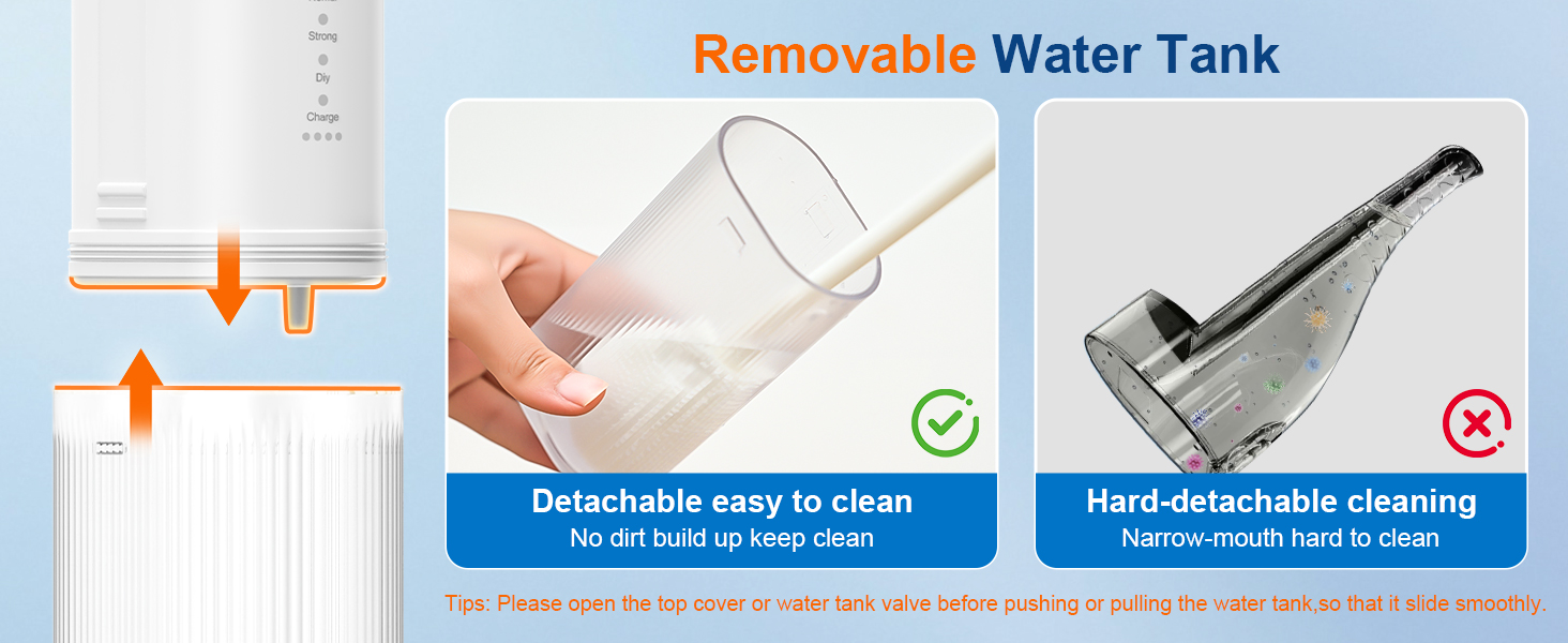portable water flosser easy clean