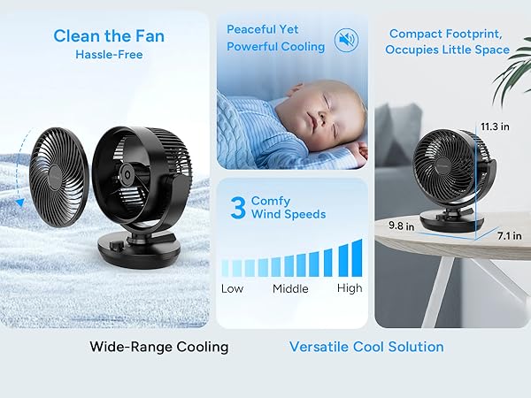 Oscillating Air Circulator Fan