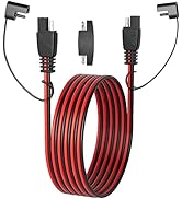 SUNAPEX 15Feet SAE Extension Cable 16AWG SAE to SAE Quick Disconnect Wire Harness Solar Panel SAE...