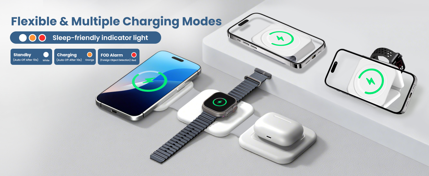 3 in one charger iphone watch and airpods