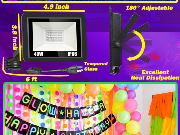 40W Black Light Floodlight