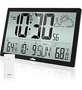 Weather Station with Atomic Clock Indoor Outdoor Thermometer, 14.6