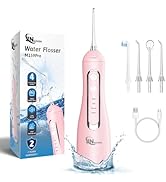 JNGOODS Cordless Water Dental Flosser Oral irrigator,JNGOODS 300ml Rechargeable Water flosser for...