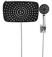 Veken 11.8'' Rain Shower Head with Handheld, High Pressure Rainfall Showerhead Combo with 5 Handh...