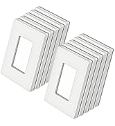 BESTTEN [10 Pack] 1-Gang Screwless Decorative Wall Plate, USWP4 White Series, Decorator Outlet Co...