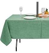 LUSHVIDA Outdoor Tablecloth with Umbrella Hole - Patio Table Cloth Zippered Rectangle 60x84 Inch,...