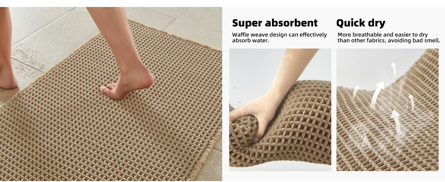 waffle bath mat