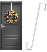 ZningEsxi 12 in Wreath Hanger for Front Door White Wreath Hangers Over The Door Hanger Hook Wreat...
