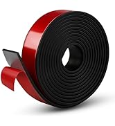 Neoprene Rubber Strips, 1" Wide X 1/8" Thick X 115" Long Adhesive Solid Rubber Strip Sheet, Rolls...
