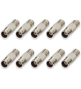 Wsdcam 10 Pack BNC Connectors - BNC Female to Female Coupler Jack Straight Convert Connector BNC ...
