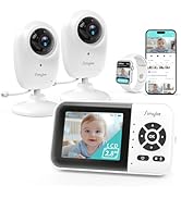 Simyke 1080p Smart 2Camera Video BabyMonitor,Wifi On/Off Switch,2.8