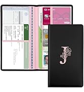 Kakurookie Letter Car Registration and Insurance Holder, with Magnetic Closure for License, Cards...