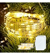 chzk 16FT 50 LEDs Fairy Lights, Waterproof, Mini Starry String Lights for Halloween, Christmas, P...