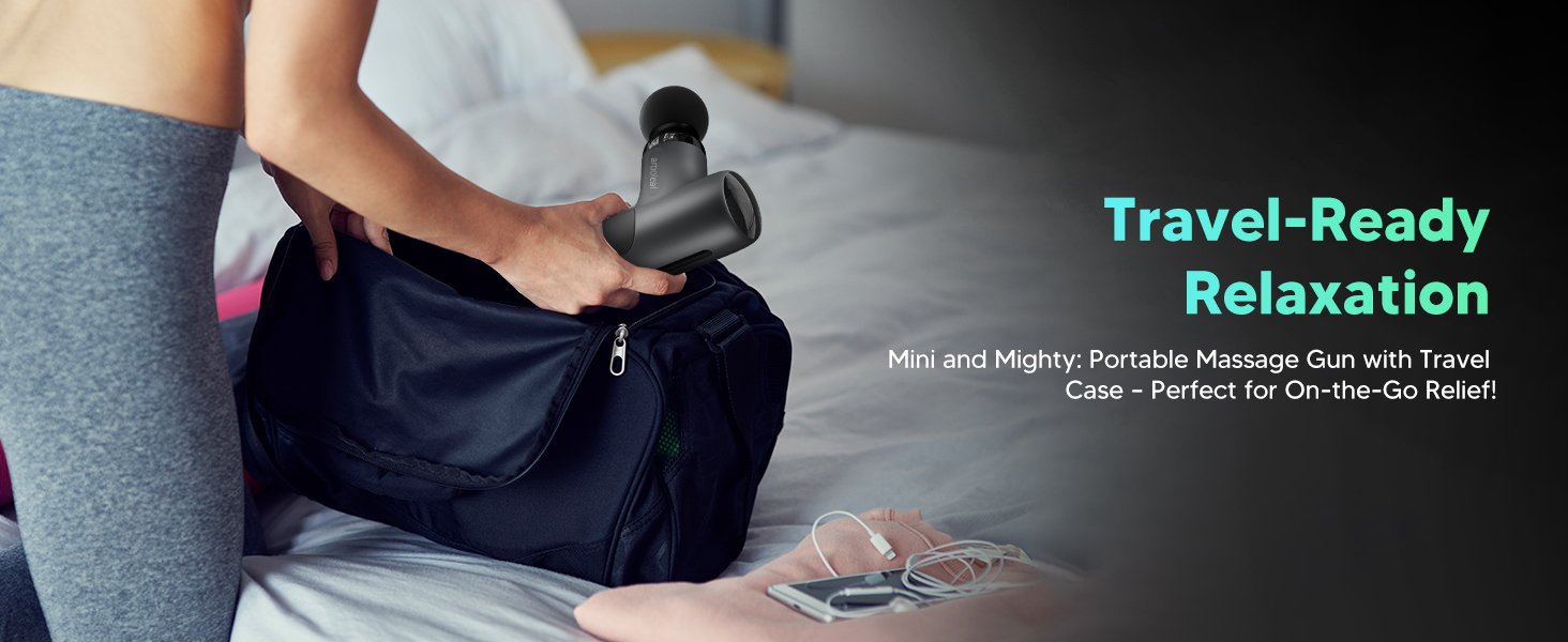 travel massage gun with carrying case