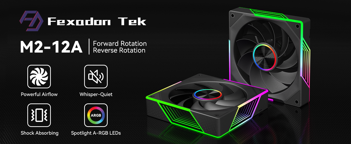 argb case fan with balck frame and infinite mirror