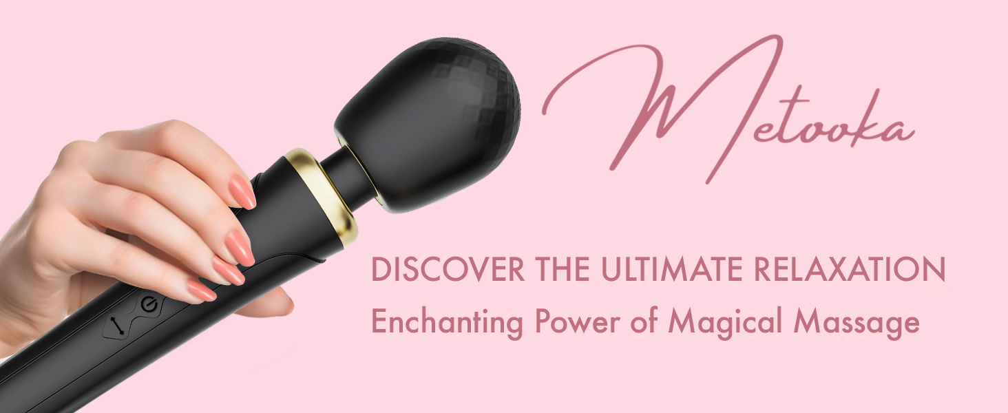 Metooka therapeutic massage wand rechargeable for sore muscles and back