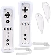Motion Plus Wii Controllers 2Packs with Nunchucks, Wii Remote Controllers Compatible for wii and ...