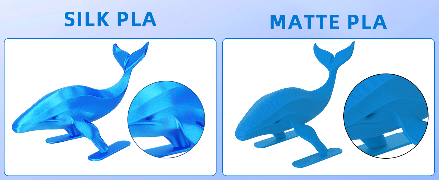 A Comparison of Silk PLA and Matte PLA