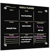 Okydoky Glass Dry Erase Whiteboard,Weekly Whiteboard,12