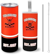 Veminei Tumbler 20oz Straight Skinny Car Cups With Insulated Cup Sleeve Portable Handle, Sports T...