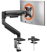 ErGear Single Monitor Arm, Fully Adjustable Monitor Mount for 13–34" Screens, Fast Install Comput...