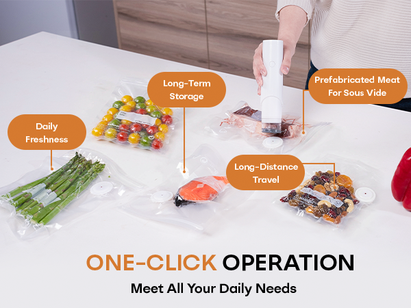 MZROT Handheld Food Sealer ONE-CLICK OPERATION