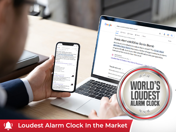 best alarm clock for heavy sleepers, sonic boom alarm clock, world's loudest alarm clock