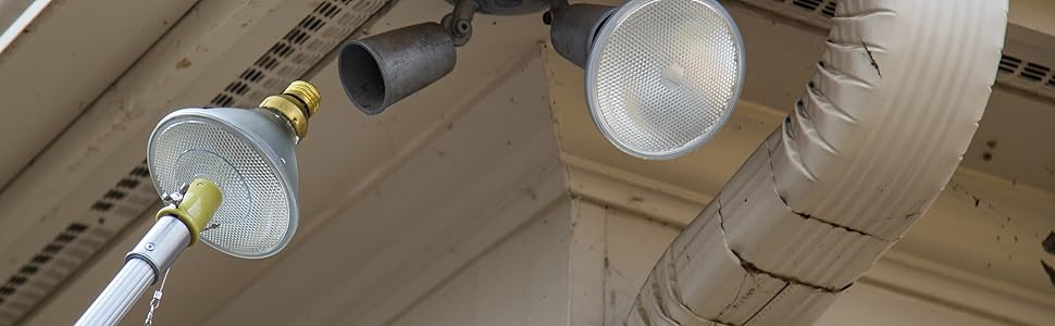 DocaPole Light Bulb Changer on DocaPole Extension Pole Changing Flood Light Docazoo telescopic pole