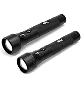Hilngav 2 Pack Heavy Duty 2-Cell D Battery LED Big Flashlights, Zoomable Single Mode Aluminum All...