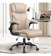 HeroSet Office Chair, Ergonomic Big and Tall Computer Desk Chairs, Executive Breathable Leather C...
