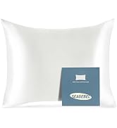 SEAGEBEL 100% Pure Mulberry Silk Pillowcase for Hair and Skin Health,Cooling Pillow Cases with Zi...