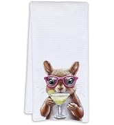 Cabana Bro Funny Cocktail Squirrel Kitchen Towels, Squirrel Lover Gifts Dish Tea Towels for Kitch...