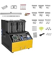Fuel Injector Cleaner and Tester Machine, 6 Cylinder Fuel System Injection Cleaning Tester with 9...