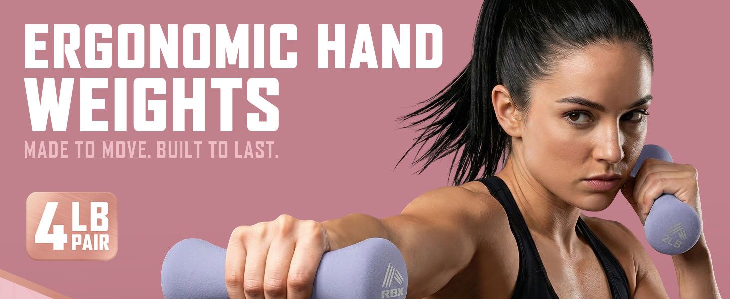 4lB Pair Ergonomic Hand Weights. Made To Move. Built To Last.