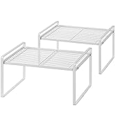 Shantton 2Pack Kitchen Cabinet Shelf Counter Organizer Rack Pantry Storage Bathroom Bedroom Offic...