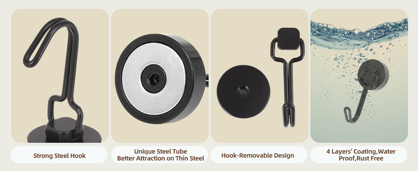Neosmuk black swing magnetic hooks