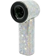 Portable Handheld Fan, Luxury Diamond Turbo Mini Fan with Digital Display, 5 Speeds USB-C Recharg...