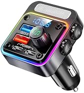 Nulaxy 54W Bluetooth 5.3 Car Adapter Charger 4-Port Fast Charging [PD36W &amp; QC3.0 18W], Wireless R...