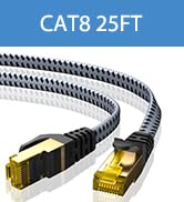 ARISKEEN Cat 8 Ethernet Cable 25 FT