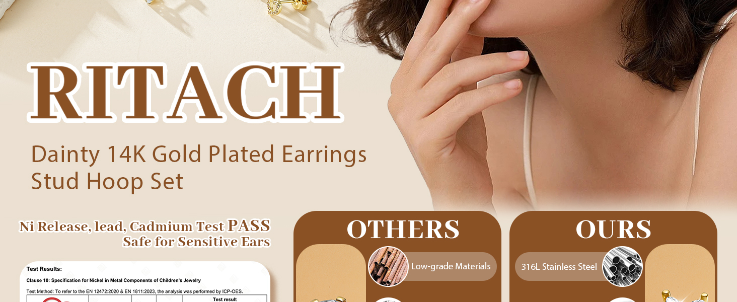 hypoallergenic earrings for women gold earring set 14k gold earrings for women earrings gold